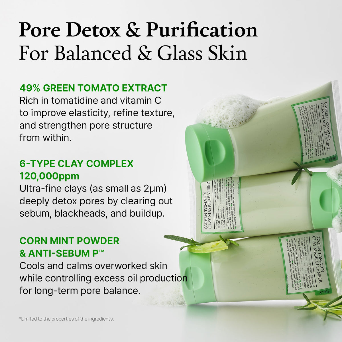 GlassPore Green Tomato Clay Mask Cleanser
